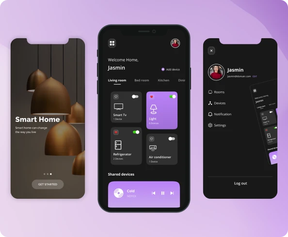 Smart Home App - Mobile interface for home automation control